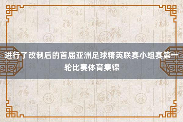 进行了改制后的首届亚洲足球精英联赛小组赛第一轮比赛体育集锦