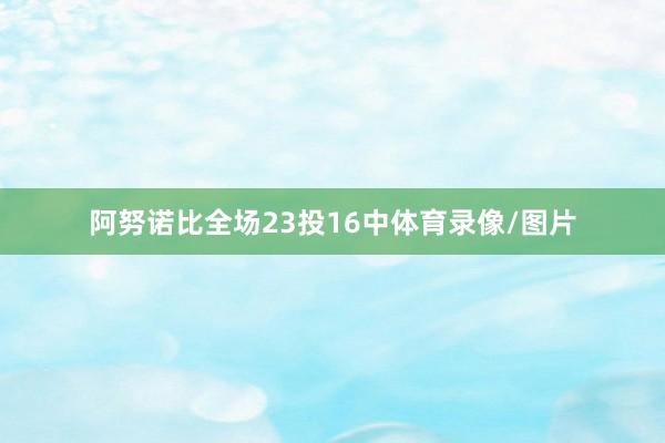 阿努诺比全场23投16中体育录像/图片