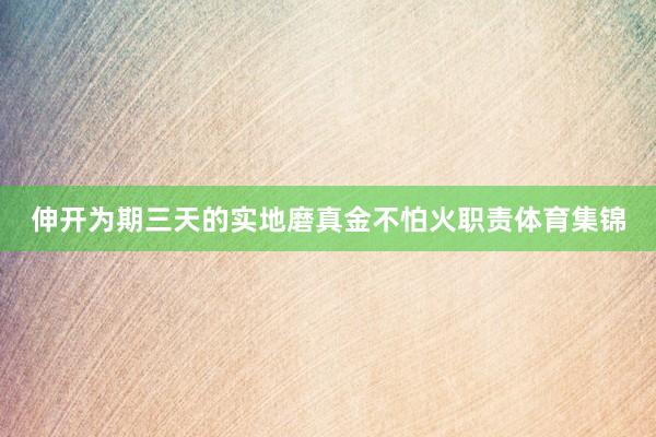 伸开为期三天的实地磨真金不怕火职责体育集锦