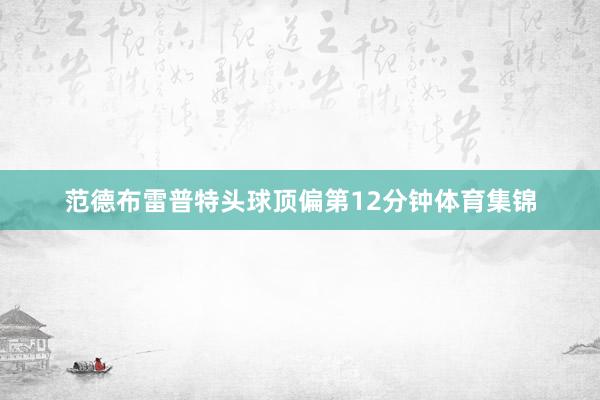 范德布雷普特头球顶偏第12分钟体育集锦