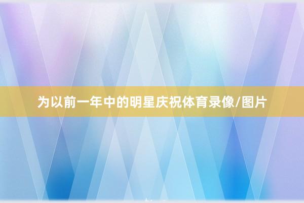 为以前一年中的明星庆祝体育录像/图片