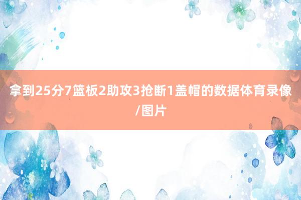 拿到25分7篮板2助攻3抢断1盖帽的数据体育录像/图片